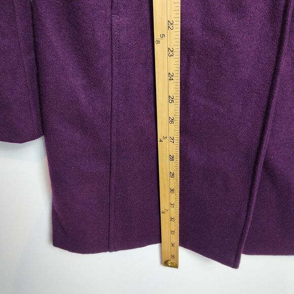 Old Navy Wool-Blend Pea Coat Women's Size M Purple Toggle Clasps & Snaps - Picture 5 of 9